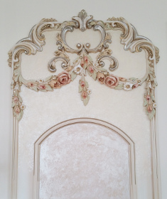 Рамка на стене патина позолота серебро декоративка